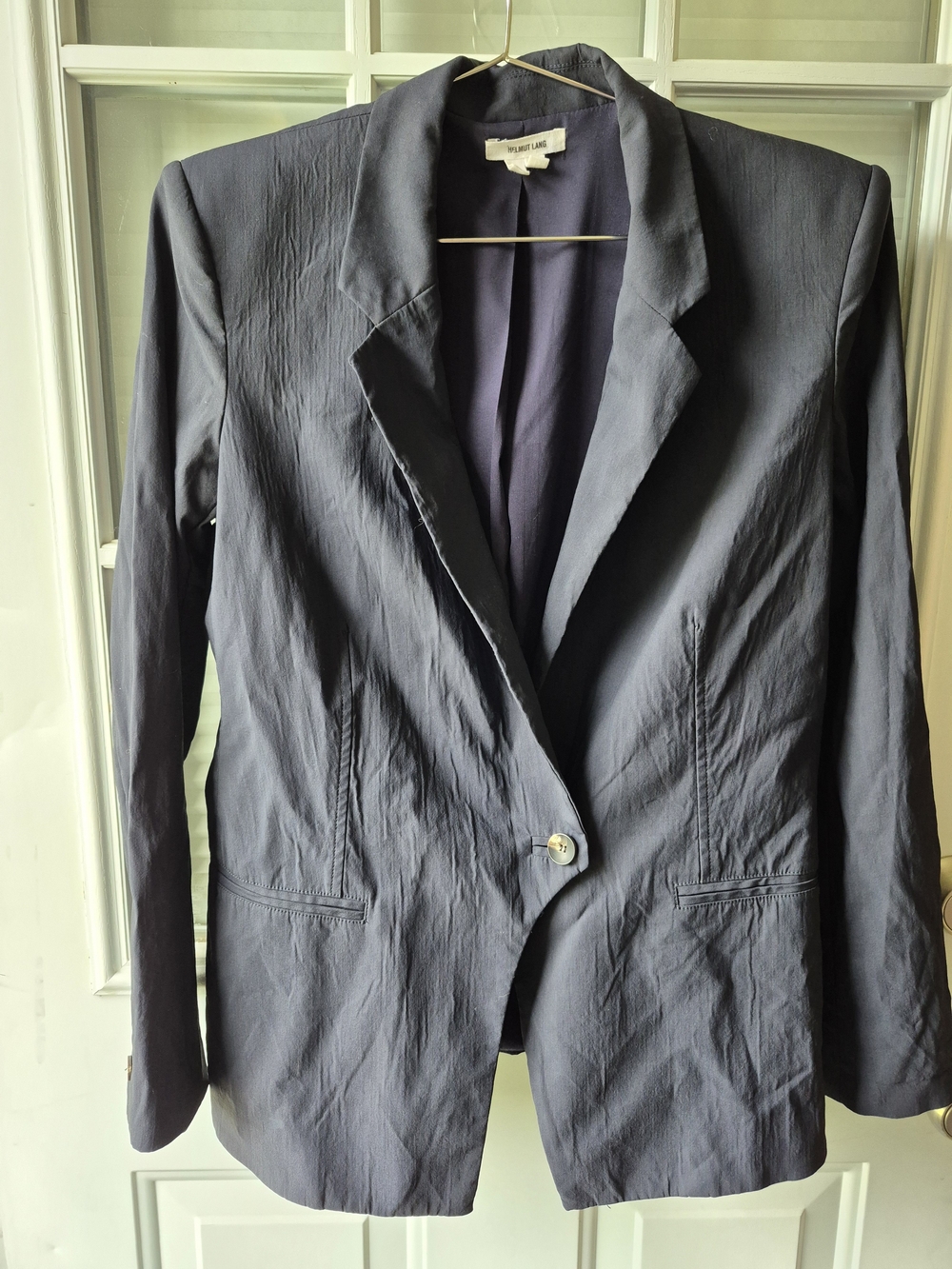Helmut Lang Navy Single-Button Blazer
